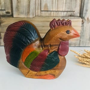 Holzschnitzerei Röster, Vintage Briefhalter Landhausstil, Holzserviettenhalter, Holzröster, Vogelliebhaber, rustikales Dekor