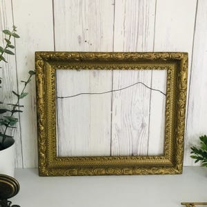 Vintage Wood Gold Gilt Frame, Painting Frame, Gold Tone Frame, Bohemian Wooden Golden Frame, European Decor, Regency Style 25&#39;&#39; x 21&#39;&#39;