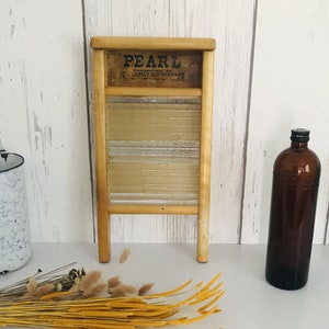 Antique Pearl Washing Board Wood and Glass, Small Vintage Pearl Washboard, Canadian Woodenware Co., Antique Decor, FarmHouse Decor, Rustic