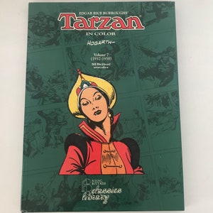 Tarzan em cores Hogarth Vol 7 1937-1938 Livro de capa dura Flying Buttress, Edgar Rice Burroughs, Vintage Tarzan B.D., Biblioteca
