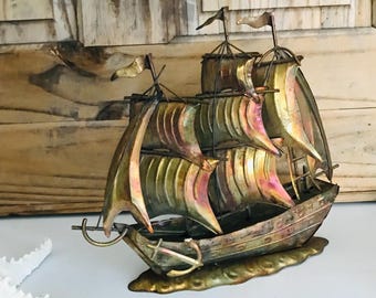 ヴィンテージ銅製船の壁掛けアート - Etsy 日本