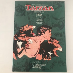 Tarzan em cores H. Foster Vol 8 1938-1939 Livro de capa dura Flying Buttress, Edgar Rice Burroughs, Vintage Tarzan B.D., Biblioteca, como novo