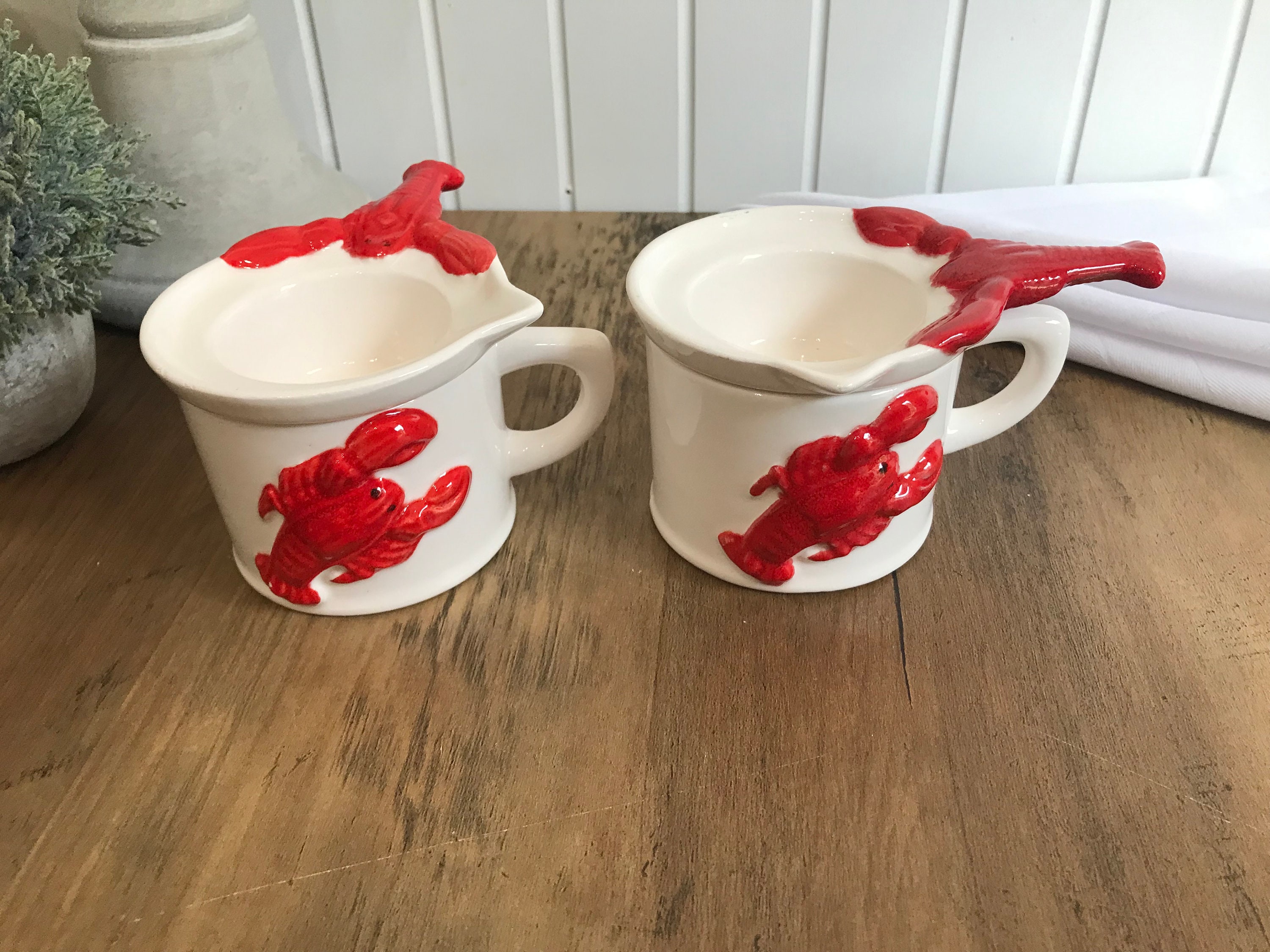 Lobster Butter Warmer Dishes Melted Butter Hot Water Dish Etsy Canada