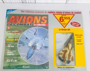 Avión de metal raro Mirage III C, juguete, colección Atlas n.° 2, avión de combate 1/100, modelo de avión coleccionable, avión Atlas esculpido,