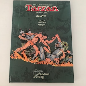 Tarzan em cores Hogarth Vol 9 1939-1940 Livro de capa dura Flying Buttress, Edgar Rice Burroughs, Vintage Tarzan B.D., Biblioteca