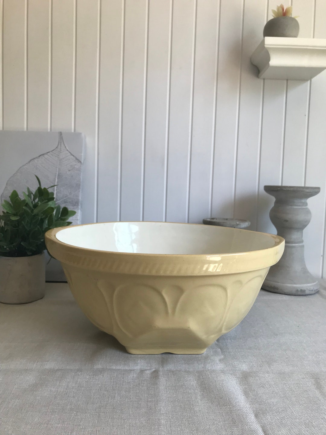 Gripstand Stoneware Mixing Bowl Vintage Ceramic Bowl Made in Etsy