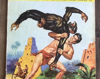 Rare Comics Tarzán Le Seigneur de la Jungle #18 Coleccionable, Revista de primera edición, Revista francesa 1973-Burroughs, Hogarth Art Fine