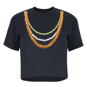 CROPPED TOP PUAKENIKENI, Pikake, & Pakalana Lei Dtf Print