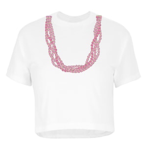 CROPPED TOP LOKELANI twisted strands Lei Dtf Print