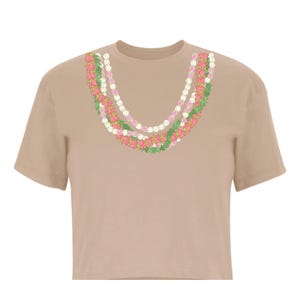 CROPPED TOP LOKELANI, Pikake, & Pakalana Lei Dtf Print