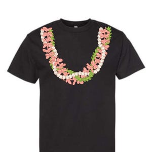 PLUMERIA, PIKAKE& PAKALANA lei dtf print unisex tshirt