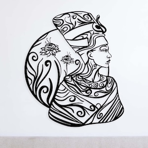 Egyptian Queen SVG, Cleopatra decor svg, Woman Metal Wall art SVG, svg files for cricut, laser cut file svg, Silhouette png, laser file svg