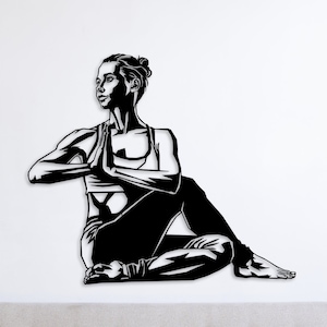 Woman Yoga Meditation SVG, yoga studio wall art svg, Silhouette PNG, dxf for plasma, Yoga Metal Wall art, svg for Cricut, laser cut file svg