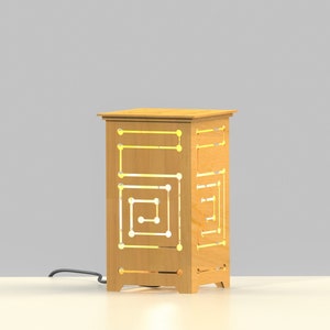 Diseño de lámpara de mesa cortada con láser svg, diseño de pantalla de lámpara moderna, archivo de corte SVG DXF, diseño de lámpara colgante de araña paramétrica, archivo láser Glowforge svg