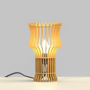Diseño de lámpara de mesa cortada con láser svg, diseño de pantalla de lámpara moderna, archivo de corte SVG DXF, diseño de lámpara colgante de araña paramétrica, archivo láser Glowforge svg