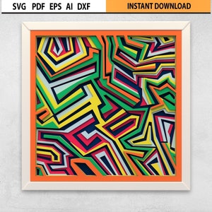 3D SVG Wall art Files, Layered shadow box DXF cut files, Multilayer svg files for laser cut, CNC router, Layered Mandala Cricut files.