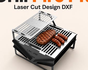 Archivo DXF para parrilla de fogata – Archivo de diseño para barbacoa cortada con plasma