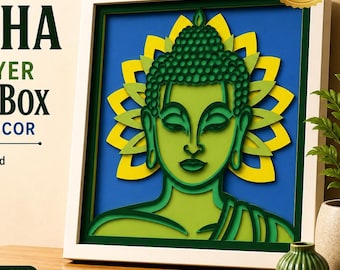 Buddha Shadow Box SVG Multilayer Laser Cut 3D Layered Meditation Wall Decor