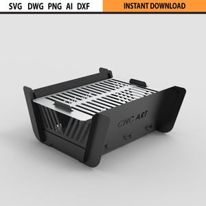 Archivo DXF de diseño de parrilla para fogatas cortadas con láser, parrilla y fogatas plegables portátiles, fogatas de bricolaje, archivos de diseño de barbacoa DXF para corte láser de plasma CNC
