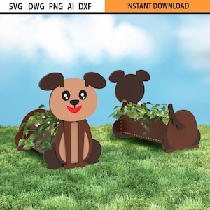 Lasergesneden babymuis plantenbak, schattige dieren plantenbak, tuinornament, lasergesneden plantenbak, decoratieve plantenbak, lasergesneden kinderen plantenbak SVG