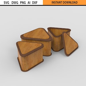 Verschiedene Größenboxen Laser Cut Bundle, Laser Cut Box, Aufbewahrungsbox Digitale Dateien, dekorative Geschenkboxen, Schmuckholzkisten, sternförmig