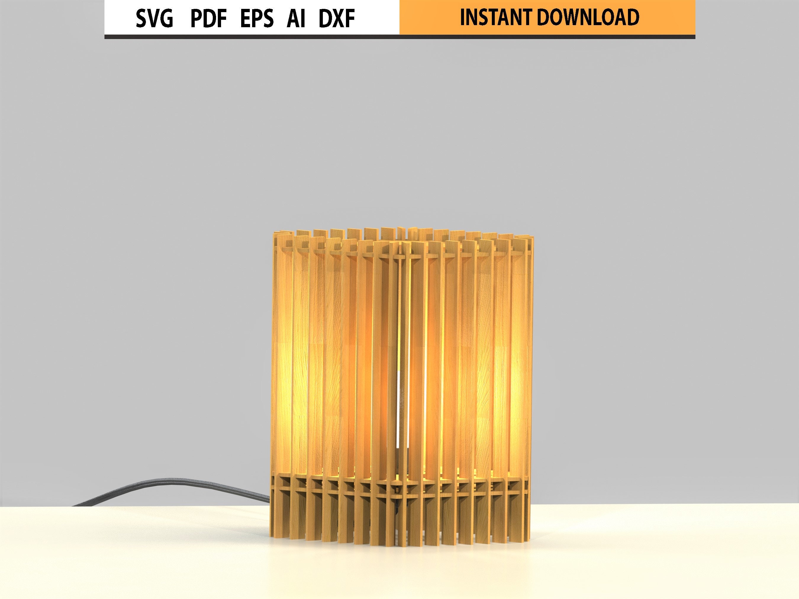 Light Design Dxf Laser Cut Table Lamp SVG | Modern Lampshade Design Glowforge Cricut DXF ...