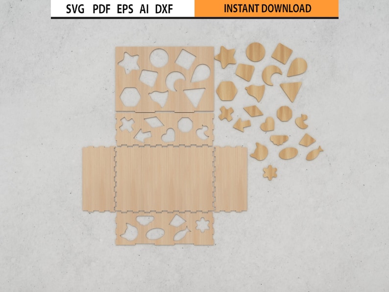 Sorting Box SVG – Montessori Laser Cut Wooden Toy File - Etsy