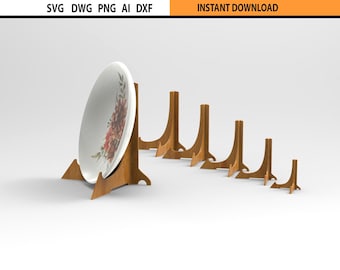 Laser Cut Easel Stands Bundle | Photo Frame & Plate Holder (Digital Download)