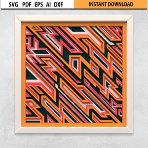 3D SVG Wall art File, Layered shadow box DXF cut files, Multilayer svg files for laser cut, Papercut Layered Mandala Cricut Glowforge Vector