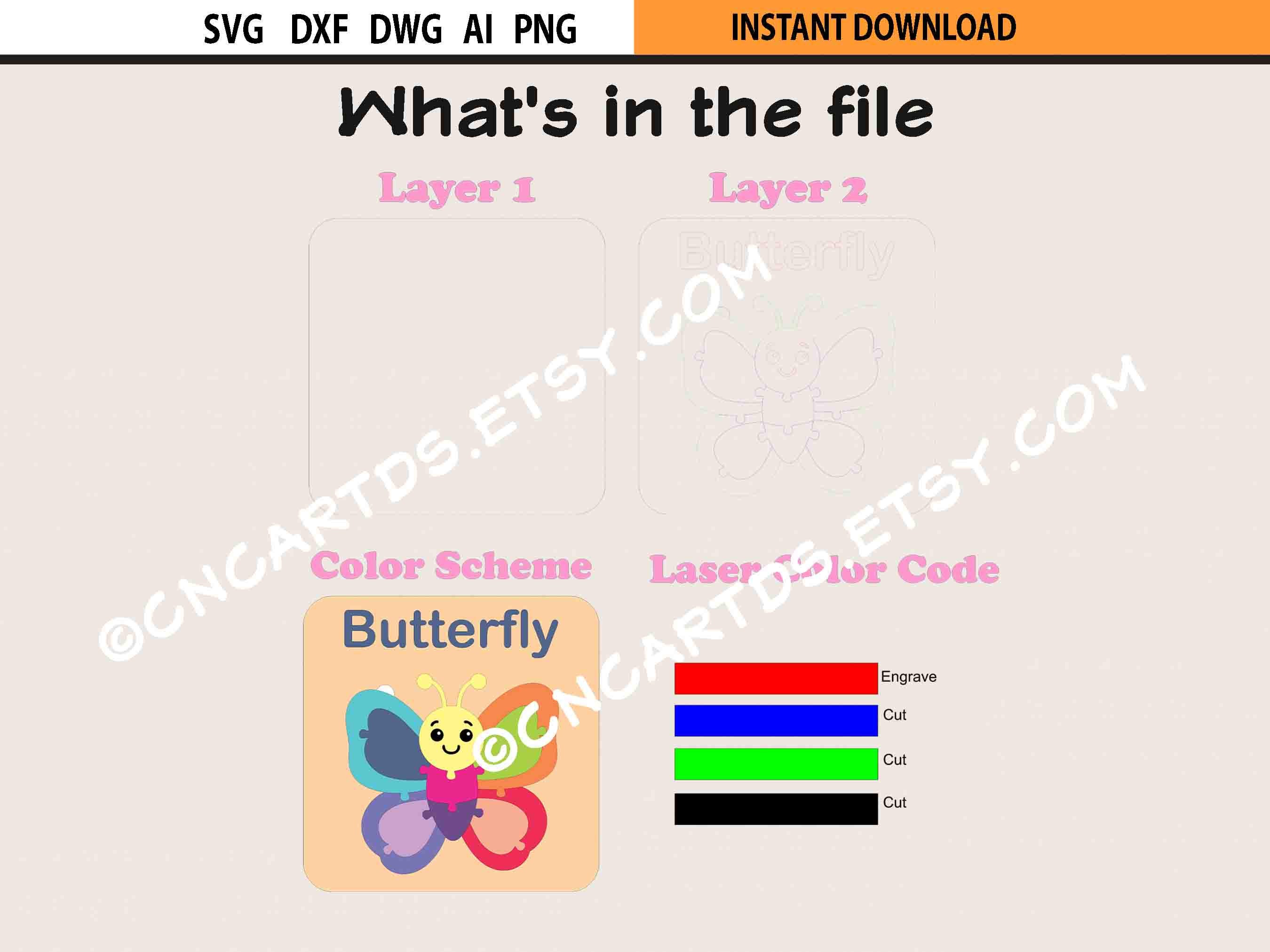 Butterfly Puzzle SVG – Montessori Laser Cut Wooden Toy File - Etsy