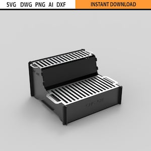 Laser Cut Grill Feuerstelle Design dxf Datei, tragbare faltbare Grill & Feuerstelle, DIY Feuerstelle, BBQ Design Dateien DXF für Laser Cut CNC Laser Cut