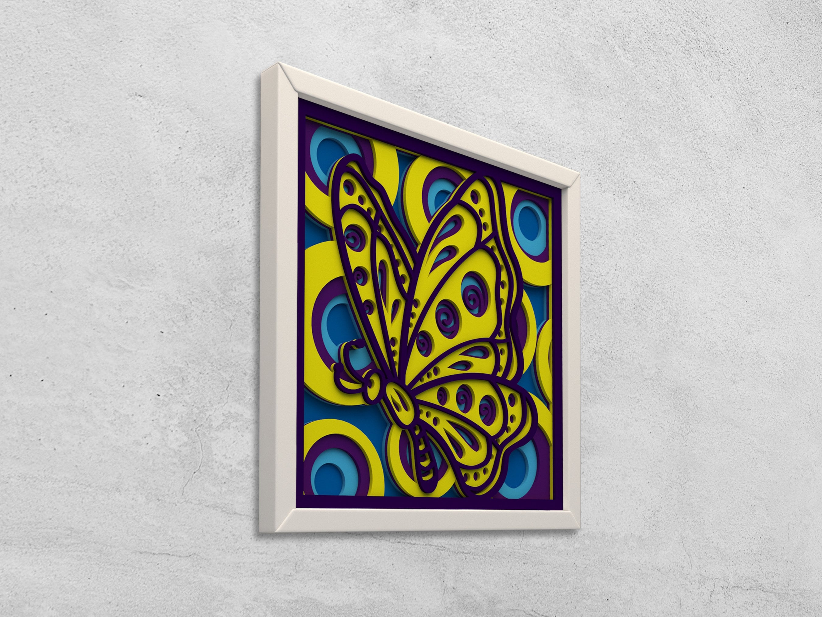 3D Multilayer Butterfly Shadow Box SVG | Multilayer Mandala Wall Art ...