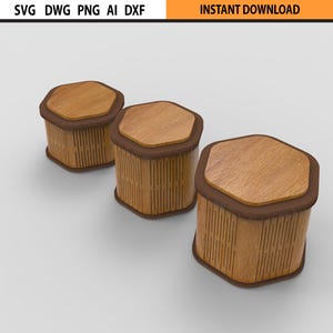 Verschiedene Größenboxen Laser Cut Bundle, Laser Cut Box, Aufbewahrungsbox Digitale Dateien, dekorative Geschenkboxen, Schmuckholzkisten, sternförmig