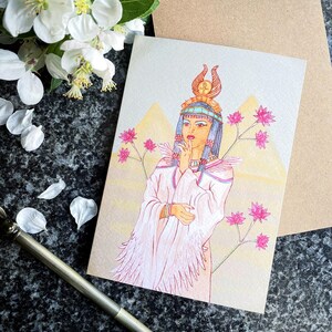 Illustrazione ad acquerello della dea Iside - L'archetipo femminile della regina come parte della collezione The Goddess - A6