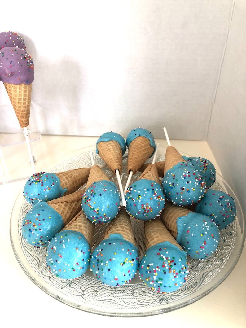 Ice Cream Cake Pops Party Etsy