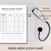 Simple Fillable and Printable Weekly Medication Chart Planner, Digital ...