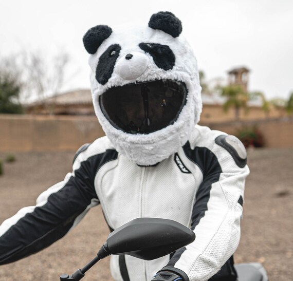Motorcycle Helmet Cover Panda Funny Helmet Cover Gift for Motorcycle Rider Cover for Helmet Novelty Helmet Cover Fun Etsy