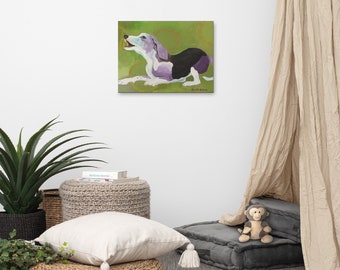 Beagle painting canvas print