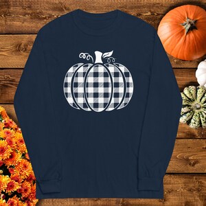 Plaid pumpkin long sleeve shirt