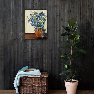 Irises painting canvas print
