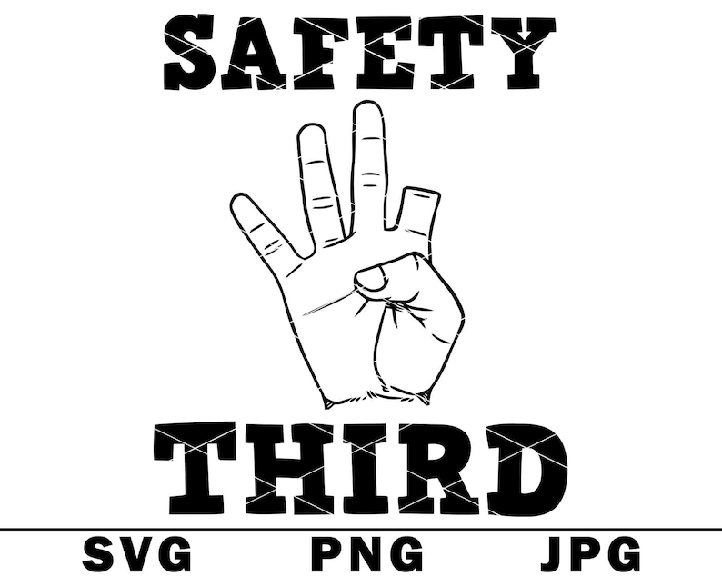 Safety Third SVG July 4th Missing Finger Fireworks Joke Funny Independence Day PNG JPG Cut File