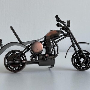 Free Shipping, Handmade Miniature Motorcycle: Vintage Motorbike Office Decor image 11