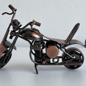 Vintage motorcycle, handmade motorbike, motor decor,miniature motorcycle,engine, office home decor
