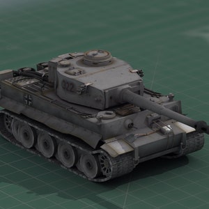 Panzer VI Tiger Tank 3D Print Model STL File