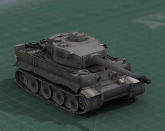 Panzer VI Tiger Tank 3D Print Model STL File