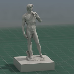 Michelangelo David Statue 3D Print Model STL File