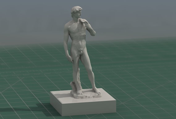 Michelangelo David Statue 3D Print Model STL File