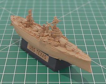 USS Texas BB-35 Dreadnought Battleship 3D Print STL Model File