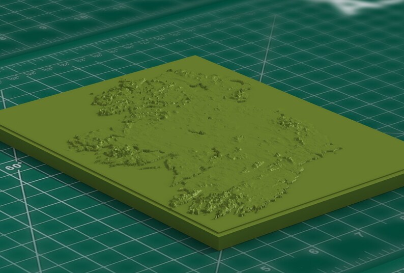 Ireland Topographic Relief Map 3D Print STL Model - Etsy