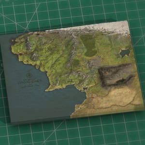 Impression 3D de la carte STL de la Terre du Milieu